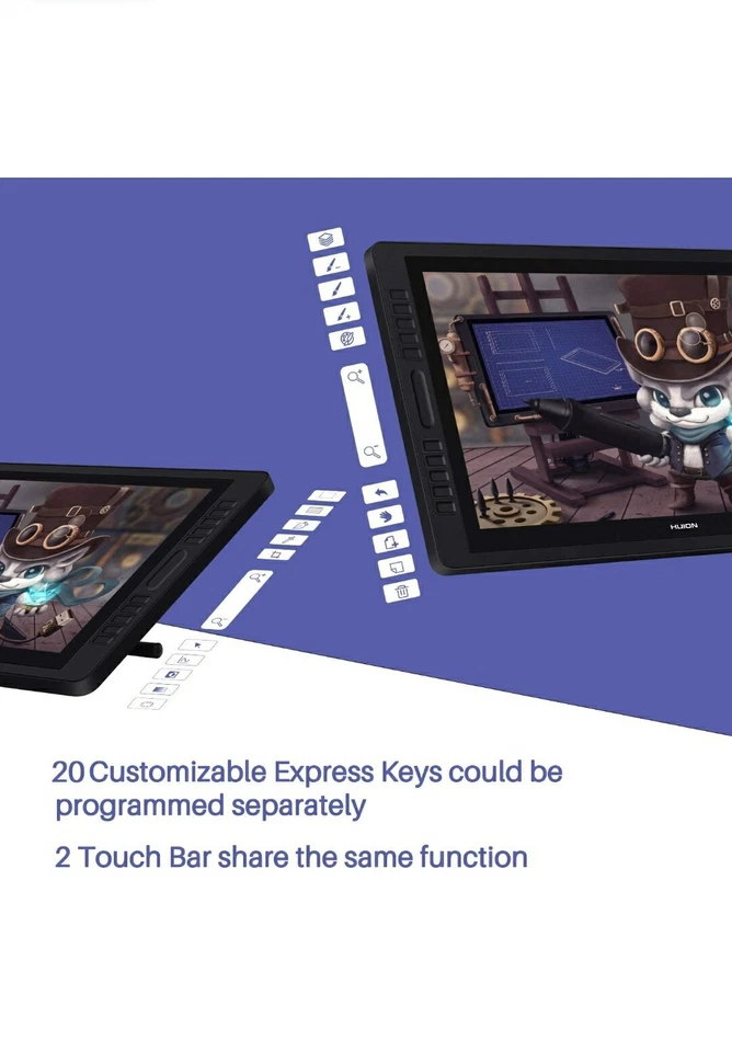 HUION Kamvas Pro 22 inch Graphic Tablet and Graphic Drawing Monitor - Image 2 of 4