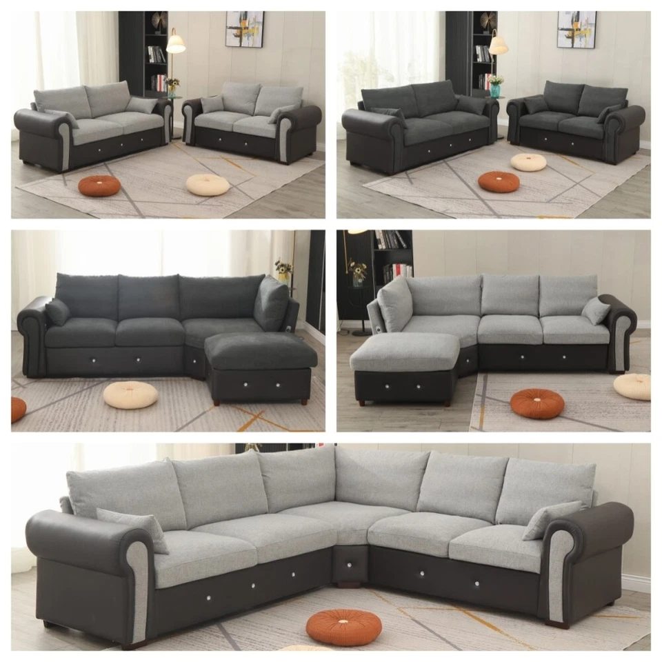 PANANA Luxury Sofa Corner Suite 3 Seater 2 Seater Armchair Sofa Set Fabric Sofa
