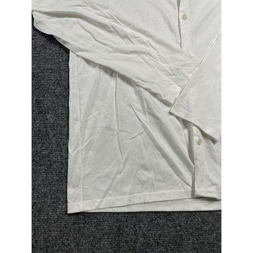 Lacoste Men's White Regular Fit Henley Neck Button Down Jersey T-Shirt Size M - Picture 5 of 16