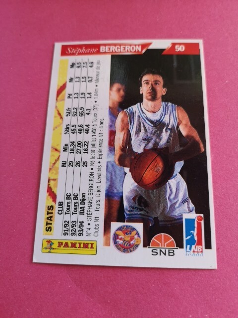 Ancienne Carte Panini Équipe De France Féminine Basket LNB Pro A 1995 – état Quasi Neuf