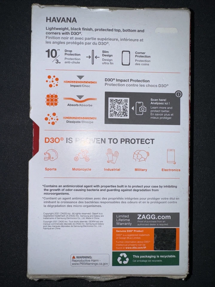 Funda negra Samsung Galaxy S21 Zagg Havana Foto 2 de 3
