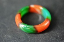 Delicate Tibetan Natural Colorful Old Agate Ring/Pendant A12