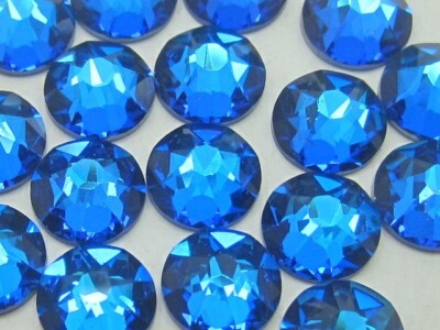 16ss BERMUDA BLUE BRILLIANCE FLATBACK Rhinestones 1gr.