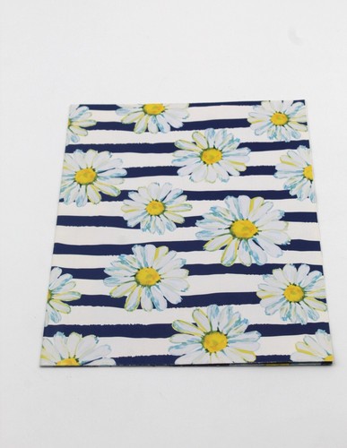 Vintage Blue Stripes With White Daisies Gift Wrapping Paper One Sheet 20" X 30”