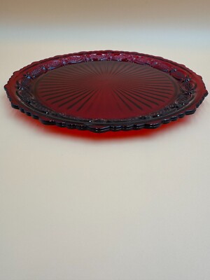 Dinner Plate, Avon 1876 Cape Cod collection Ruby Red, Vintage #13