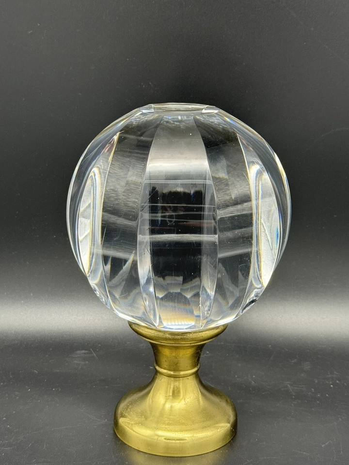 Финиал Newel Post из тяжелого стекла и латуни, 6,3 фунта, высота 7 дюймов - Изображение 2 из 4