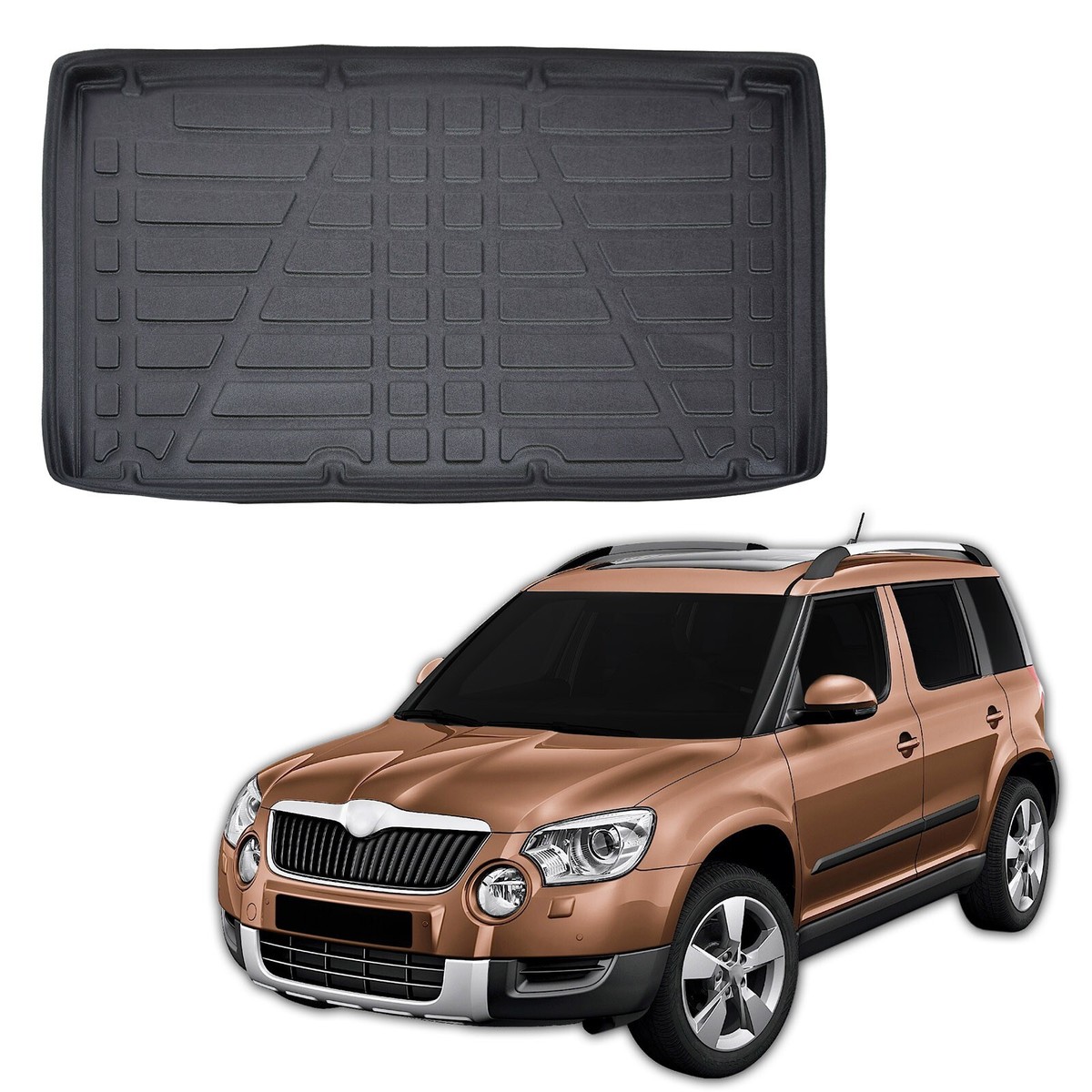 Boot Tray Liner Car Mat Heavy Duty for Skoda Yeti 2009-2017 upper floor  SCOUTT