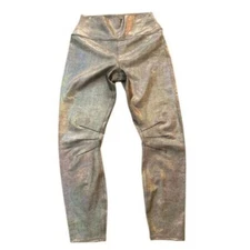 ALO Silver Shimmer Leggings. Size Large. NWOT