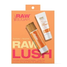 Raw Sugar Living Lotion & Lip Balm Set: Coconut + Mango,0.25 Oz each