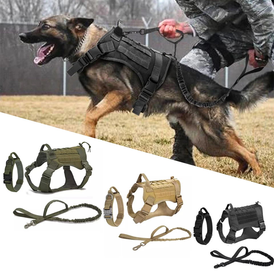 Chaleco táctico para perros EE. UU. arnés militar para perros de trabajo con mango grande sin tirar Foto 2 de 4