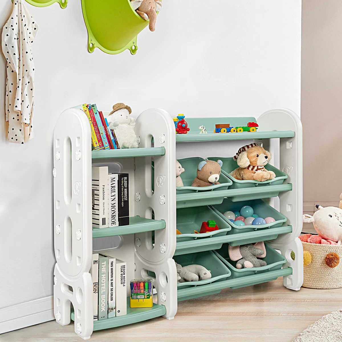 Multi toy store bin organizer