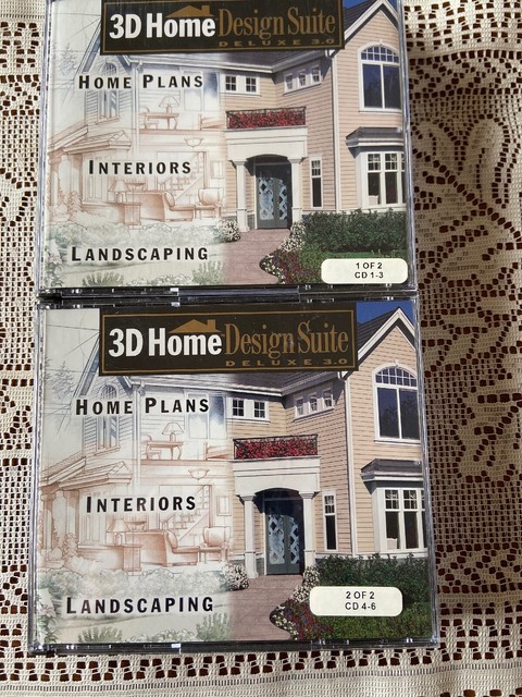 Broderbund 3D Home Design Suite Deluxe 3.0 Software CD-ROM Windows 95/