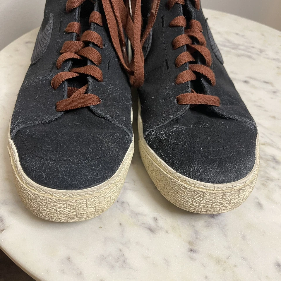Nike Blazer Lunarlon 510965-002 Black/White Brown Men’s 8 Mid Suede -G1 - Image 4 of 4