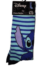 New Disney Stitch Crew Socks Size 9-13 Free Shipping