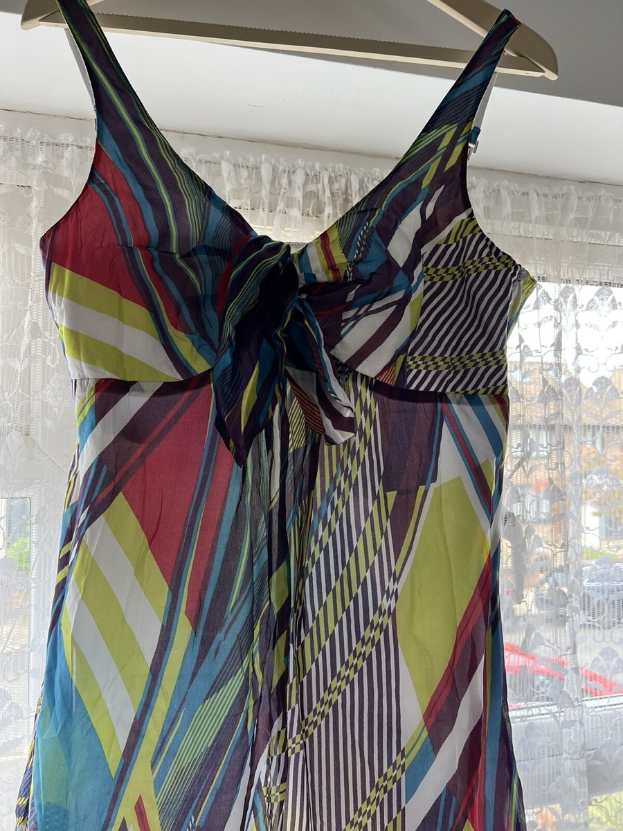 Jean Paul Berlin Pretty Multicolour Silk Dress Uk14