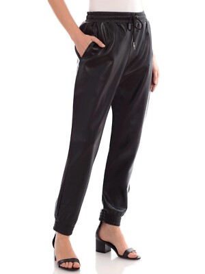 Bagatelle Vegan Leather Jogger Pants S