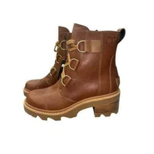 Sorel JOAN NOW  Velvet Tan Brown Women's Lace Boot Size 8 NL5035-243