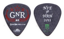 Guns N' Roses New Year's Eve Hard Rock Hotel Black Guitar Pick - 2011 Tour GNR