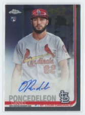 2019 Topps Chrome Rookie Autographs Daniel Poncedeleon RC Auto St. Louis