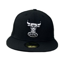 Men's Chicago Bulls Hardwood classics NBA New Era 59Fifty fitted Black cap hat