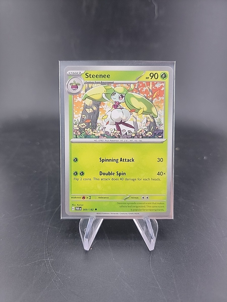 Steenee 009/182 Pokemon Card TCG from Paradox Rift EN Gyrados Card Sleeve