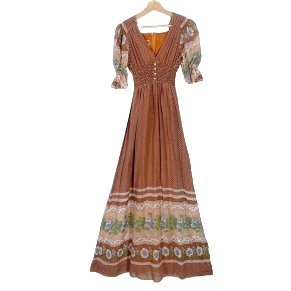 Hippy Casual Maxi Vestidos Vintage para Mujeres
