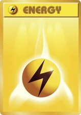 1996 Moderately Played Pokemon Lightning Energy Base Set Japanese