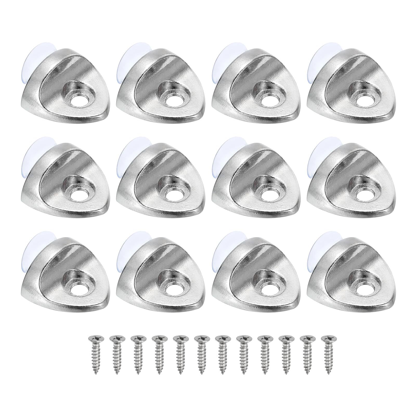 12pcs Heart-Shaped Cabinet Shelf Support Pegs with Screws-image