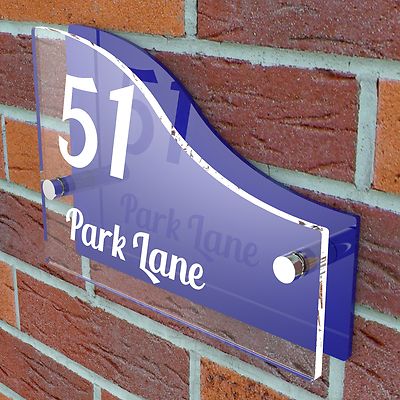 Hausnummernschilder Türschild leuchtende Farbe Rückseite Acryl Name Straßenanzeige
