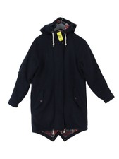 Fred Perry Women's Coat Uk 8 Blue Wool