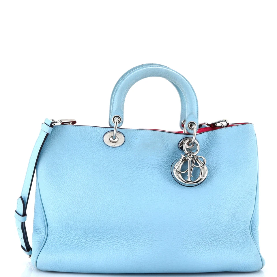 Bolso de Mano Christian Dior Diorissimo Grande Cuero Guijarro