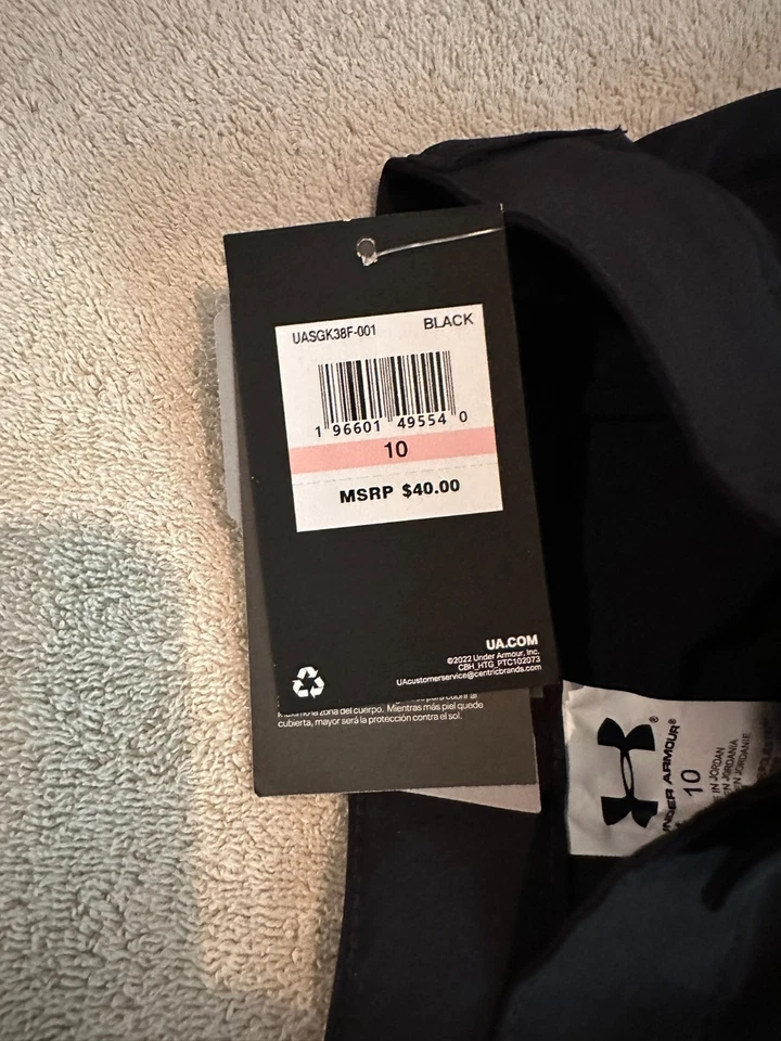 Under Armour Shorts Boy’s Size 10 Black Loose Fit Activewear Casual (New w Tags) - Image 3 of 4