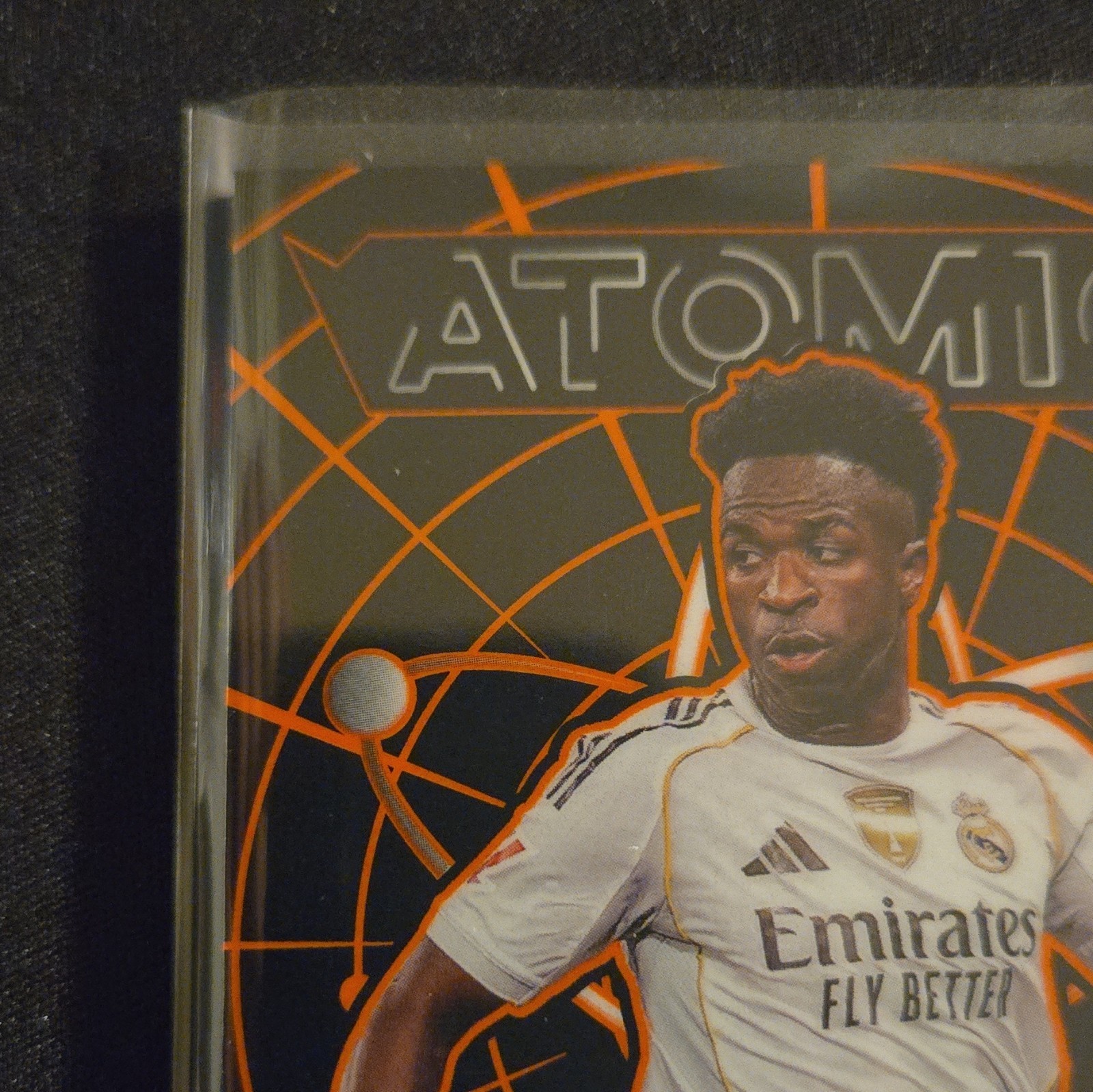 Panini Obsidian Soccer 2025-26 Vini Jr. Real Madrid Atomic Mem /175 AM-VJR view 4