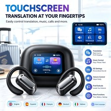 AI Translation Earbuds for Travel Language Translator Wireless Headset Open Ear