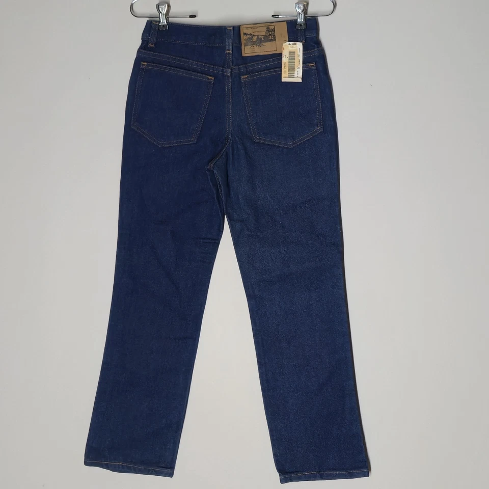 Pantalones de mezclilla Sears vintage años 70 nuevos con etiquetas para niños talla 27x25 azul Perma Prest Western Husky Foto 4 de 4