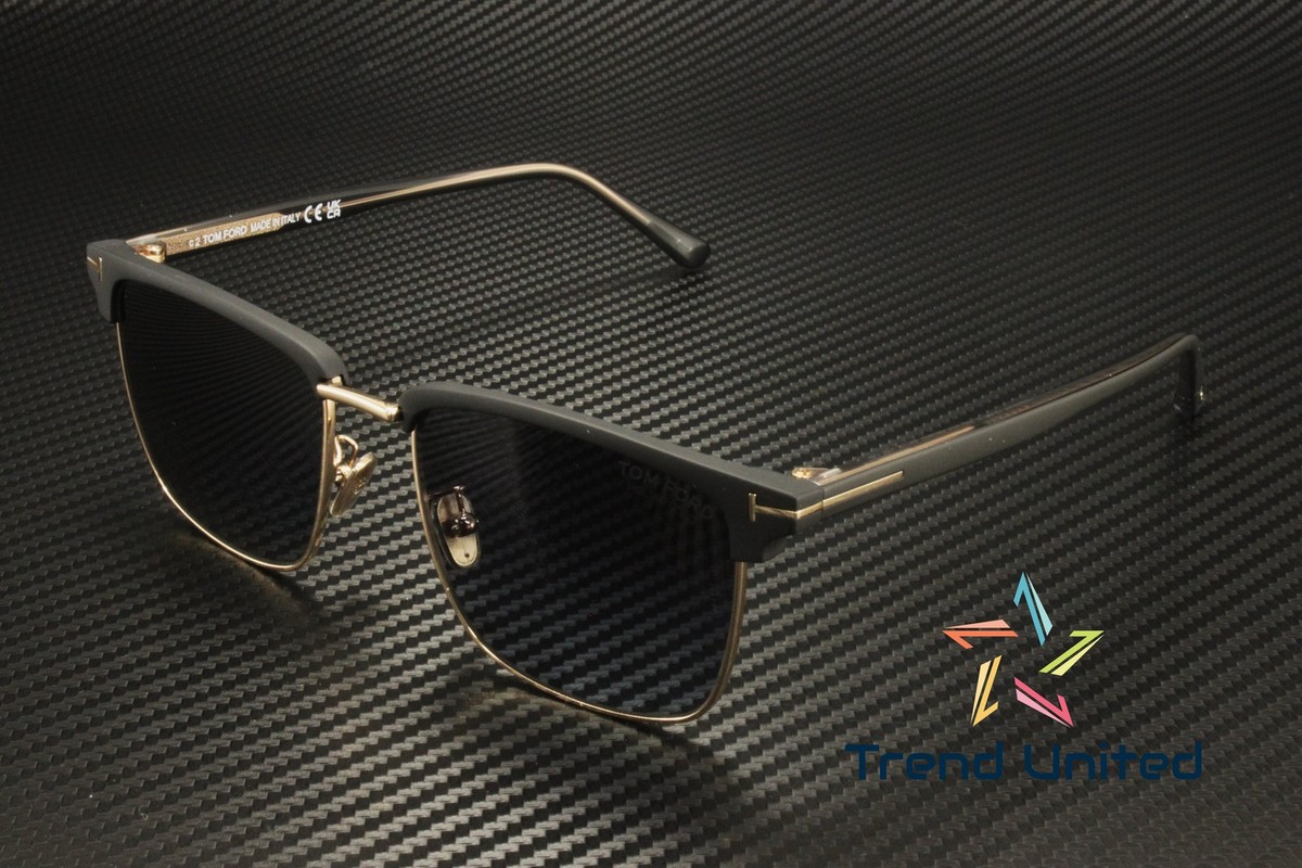 Tom Ford Hudson Polarized Smoke Gradient Square Men display picture 1