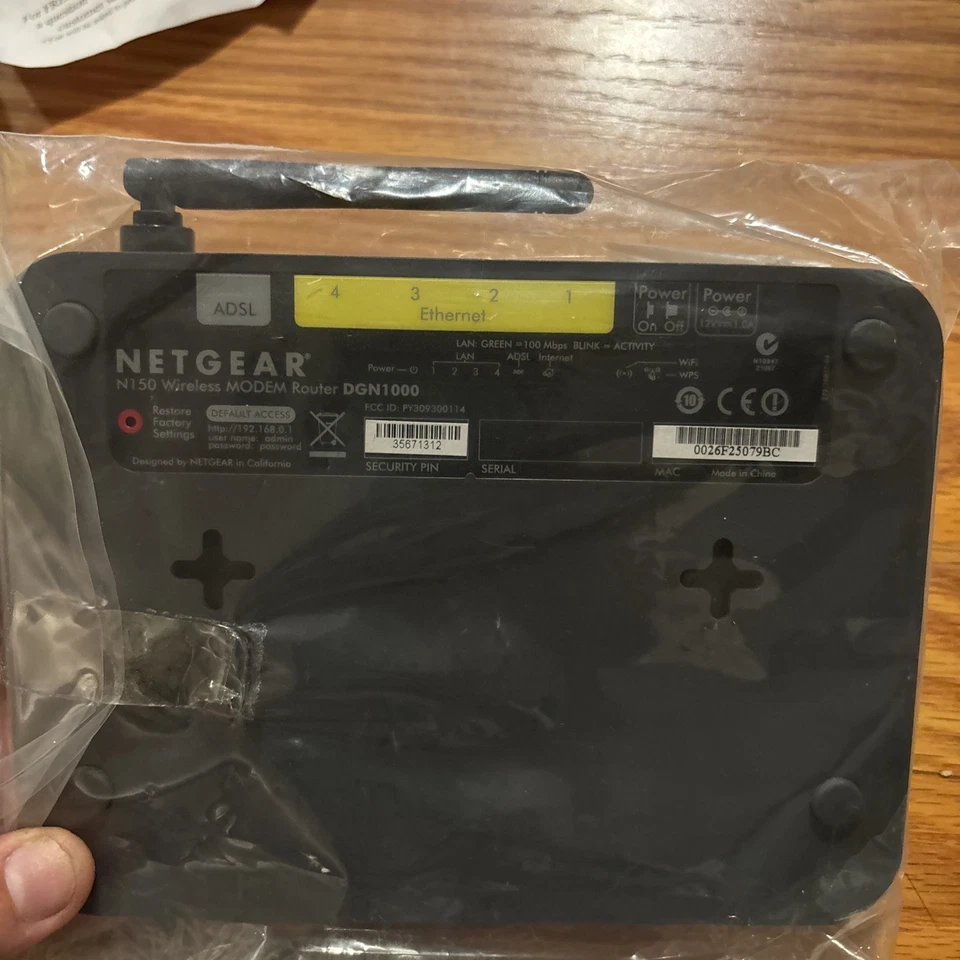 NETGEAR N150 Wireless ADSL2+ Modem Router DGN1000 New Not In Original Box - Image 2 of 4