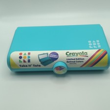 Caboodles Take It Tote Crayola Limited Edition Blue Storage Mirror NEW w/Sticker