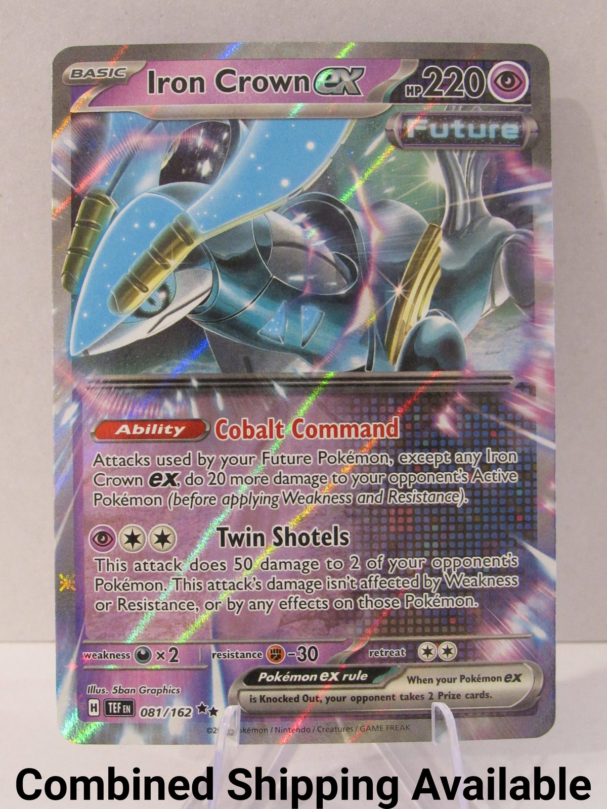 Iron Crown ex - 081/162 SV05: Temporal Forces NM Holo English 14814