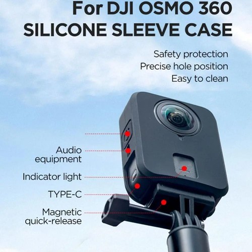 Silicone Body Protector Sleeve Cover for DJI Osmo 360 Action Camera Accessories - Picture 5 of 12
