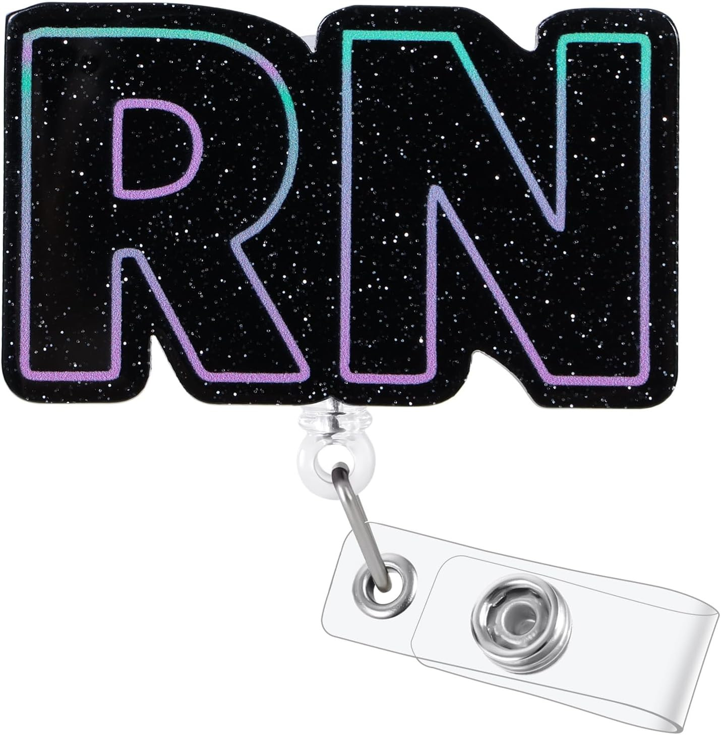 как выглядит Registered Nurse Badge Reel Cute Retractable ID Card Badge Holder RN Badge B фото