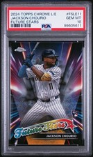 2024 Topps Chrome Logofractor Future Stars Jackson Chourio RC Brewers PSA 10