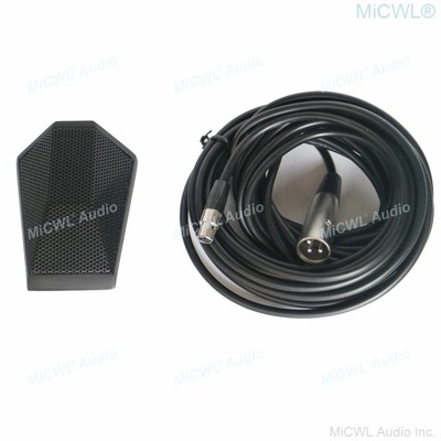 48V Phantom Power Boundary Microphone Desktop Interface XLR 3Pin Mic 8m cable fo