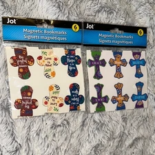 Jot Magnetic Bookmarks Set Religious Christian Cross Book Lover Bookmark