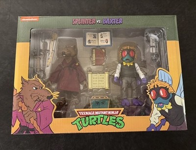 NECA Teenage Mutant Ninja Turtles Splinter & Baxter Cartoon 2-Pack TMNT