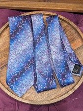 Purple and Blue Men's neck tie / purple and blue paisley pattern / Bespoke NY