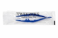 100 Pack Plastic Tweezers Individually Wrapped Medical Science Arts  Crafts