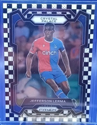 2023-24 Panini Prizm EPL Soccer Black&White Checkerboard Jefferson Lerma #181...