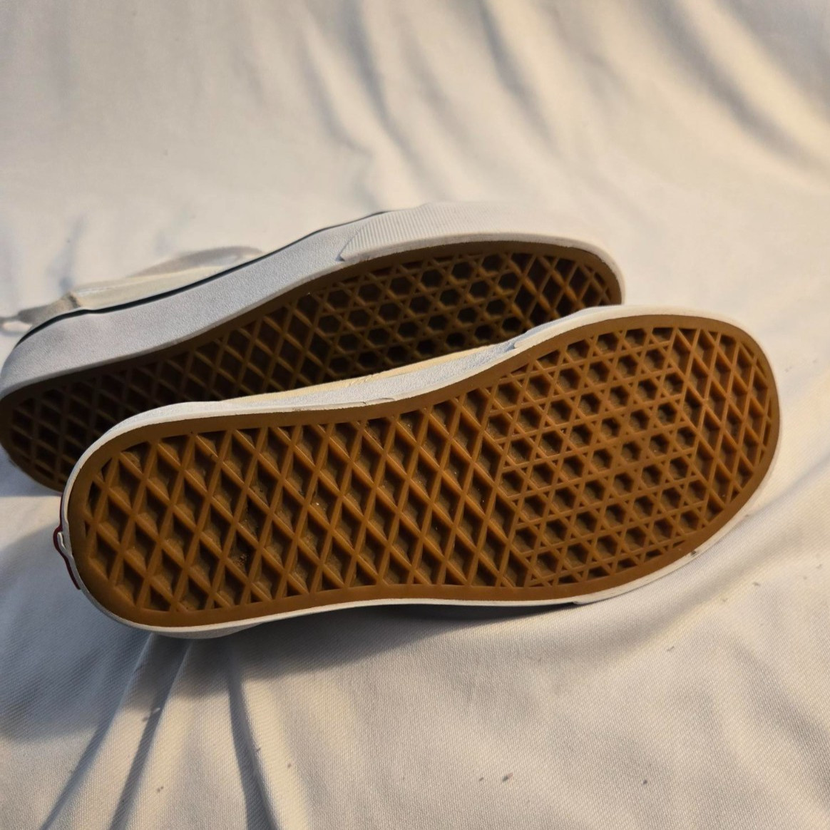 Vans Old Skool Shoes Mens Size 5 Beige Canvas Suede Low Top Skate Sneakers thumbnail 5