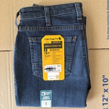 Carhartt Rugged Flex Relaxed Fit Women  s Jean Size 2 Tall BD5383-W